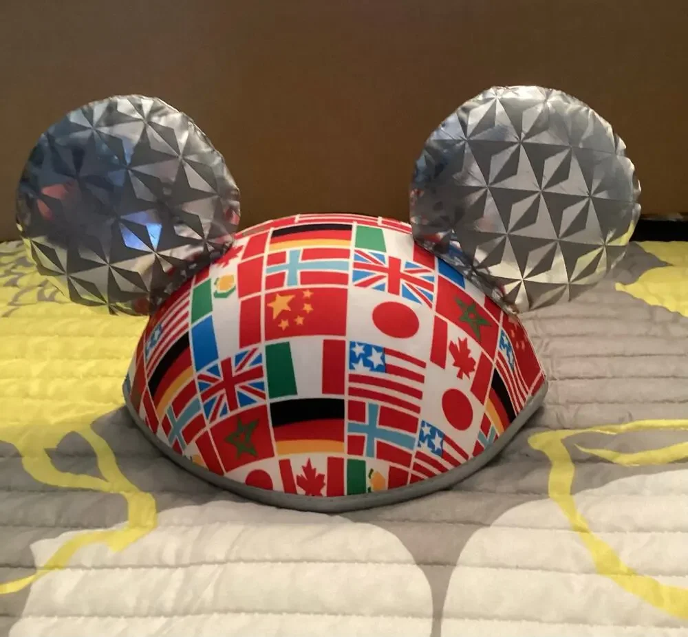 NWOT Disney Parks Epcot World Nation Country Flags Mickey Mouse Ears Hat